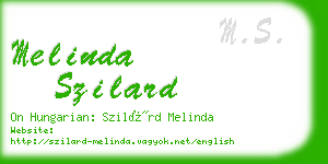 melinda szilard business card